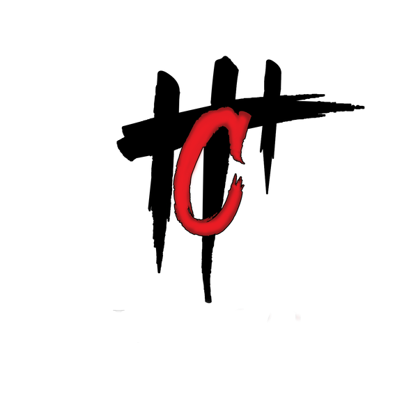 Black and red Holicap Apparel logol "Symbol" with stylized 'TC' on a white background